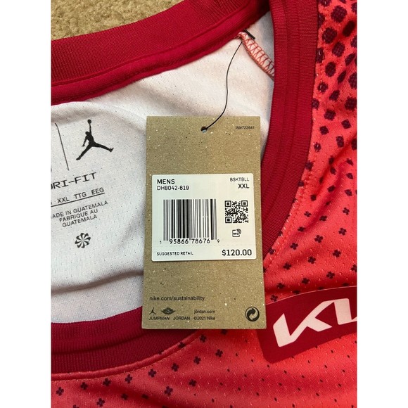 Jordan LeBron James #6 2022 NBA All-Star Game Swingman Red Jersey Mens Size 2XL - Picture 9 of 9